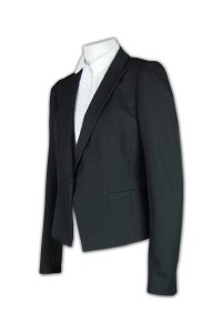 BWS023 blazers tailor made hong kong ol office ladies short type admin uniform ladies coat supplier company Hong Kong manufacturer